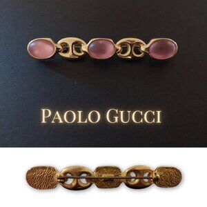 Gucci Brooch | RARE | Signed by Paolo Gucci | Vintage Costume Jewelry | Unique
